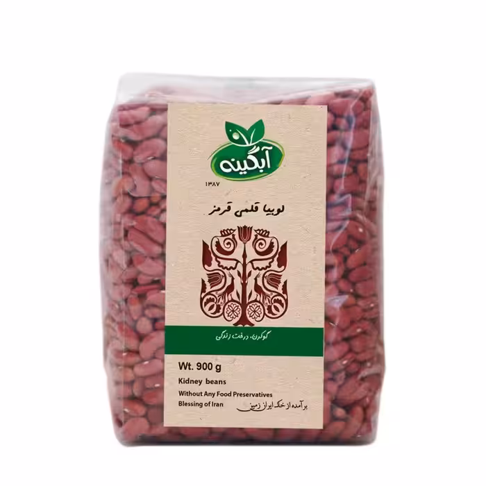 لوبیا قلمی قرمز ارگانیک آبگینه 900 گرم