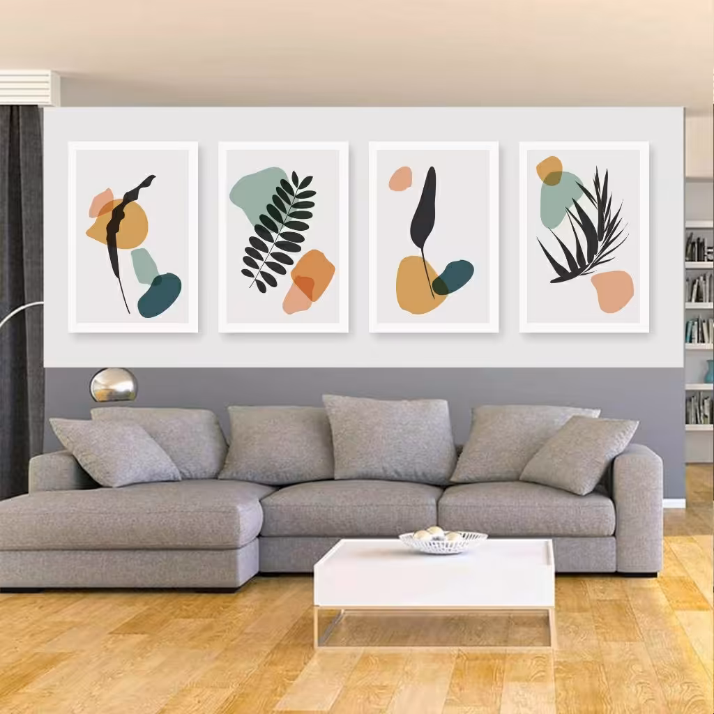 تابلو بوم طرح مدرن مجموعه 4 عددی کد h54