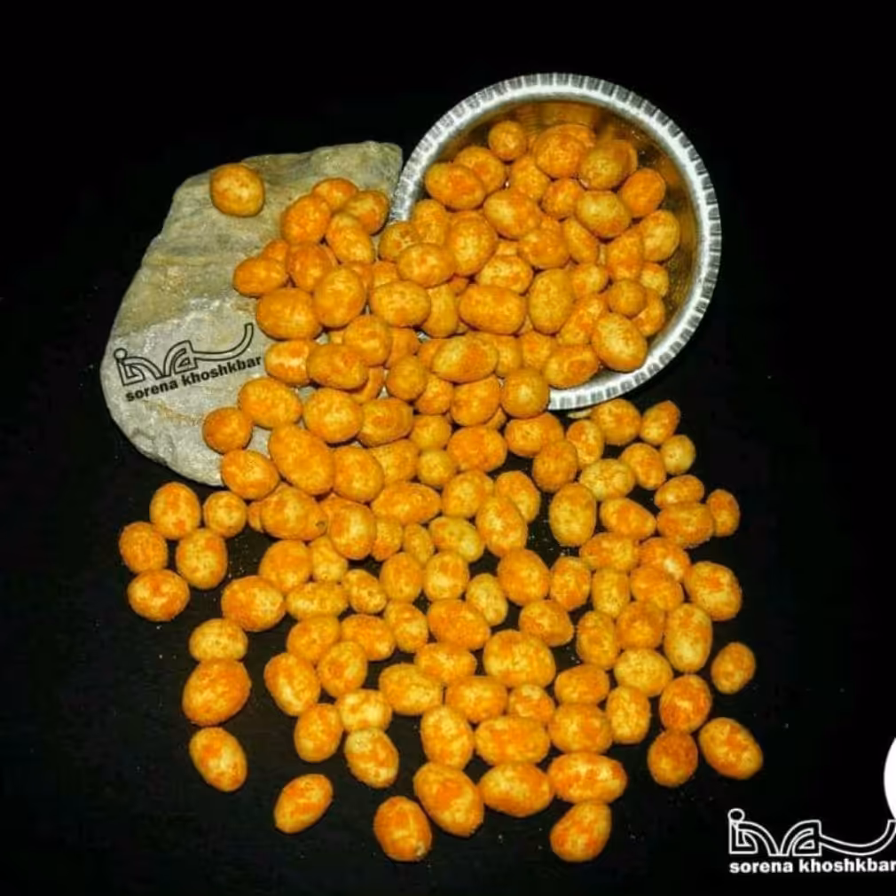 بادام زمینی روکشدار با طعم کچاپ در بسته بندی 100 گرمی