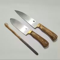 چاقوی زنجان چاقو زنجان ست سه عددی قصابی و سلاخی استاد غلامی زنجان همراه با مصقل