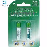 باتری نیم قلمی قابل شارژ یونومات مدل HR03 بسته 2 عددی