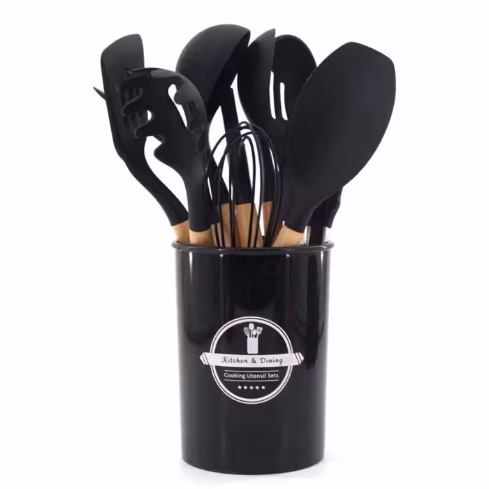 سرویس کفگیر و ملاقه 12 پارچه کیچن اند داینیگ مدل 5 ستاره