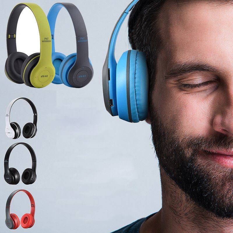 هدفون و هدست بلوتوثی و رم خور مدل p47 شارژی کیفیت صدای عالی با پاسخگویی به تماس و ....
هم هدفون و هم میکروفون برای صدا