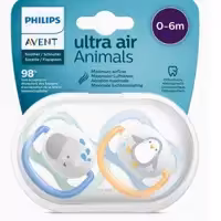 پستانک اونت اولترا ایر 0-6ماه avent ultra air طرح پنگوئن و فیل