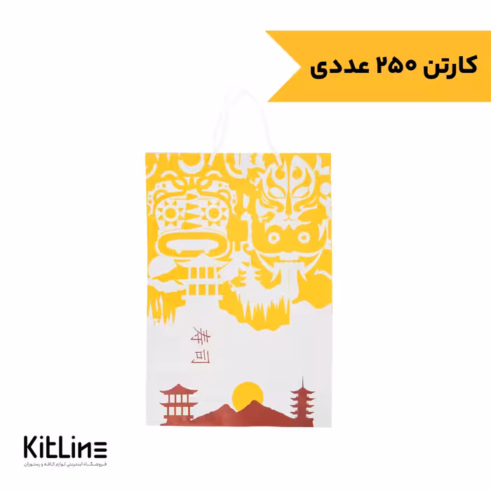 پاکت بیرون بر یکبار مصرف کاغذی 24×35 سانتیمتری طرح اژدها (کارتن 250 عددی)