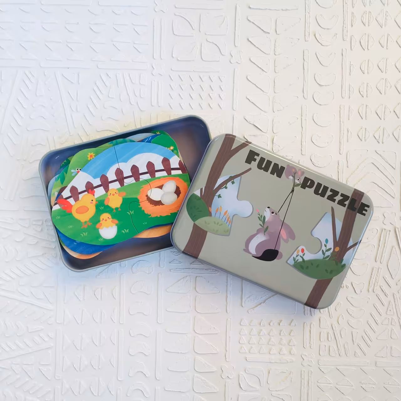 پازل چوبی دو تکه جعبه فلزی تضاد ها (رافولین گیمز)