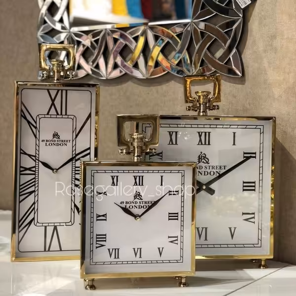 ساعت استیل رومیزی