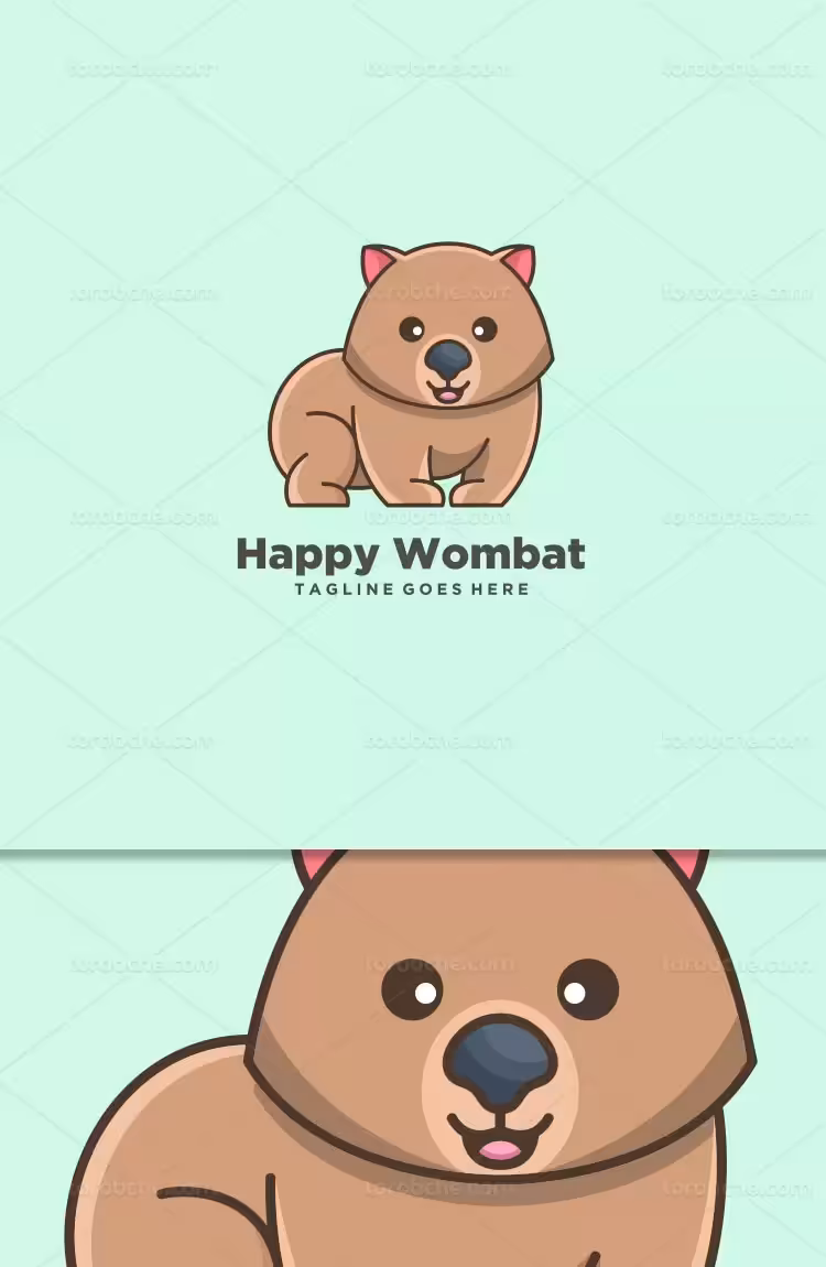 وکتور لوگو وومباک خوشحال | گرافیک با طعم تربچه
