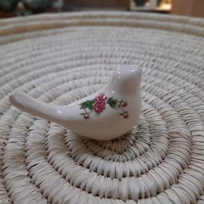 پرنده سرامیکی ( گل سرخ ) 