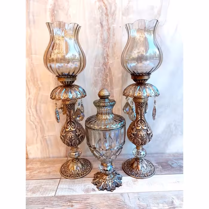 شمعدان برنجی طرح پانیذ ارتفاع 50 سانت ارسال رایگان گالری نوروزی 