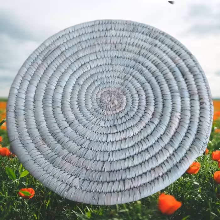  زیر داغی و دیوارکوب و زیر بشقابی  حصیری تیناسادات شاپ 25سانتی با کیفیت 