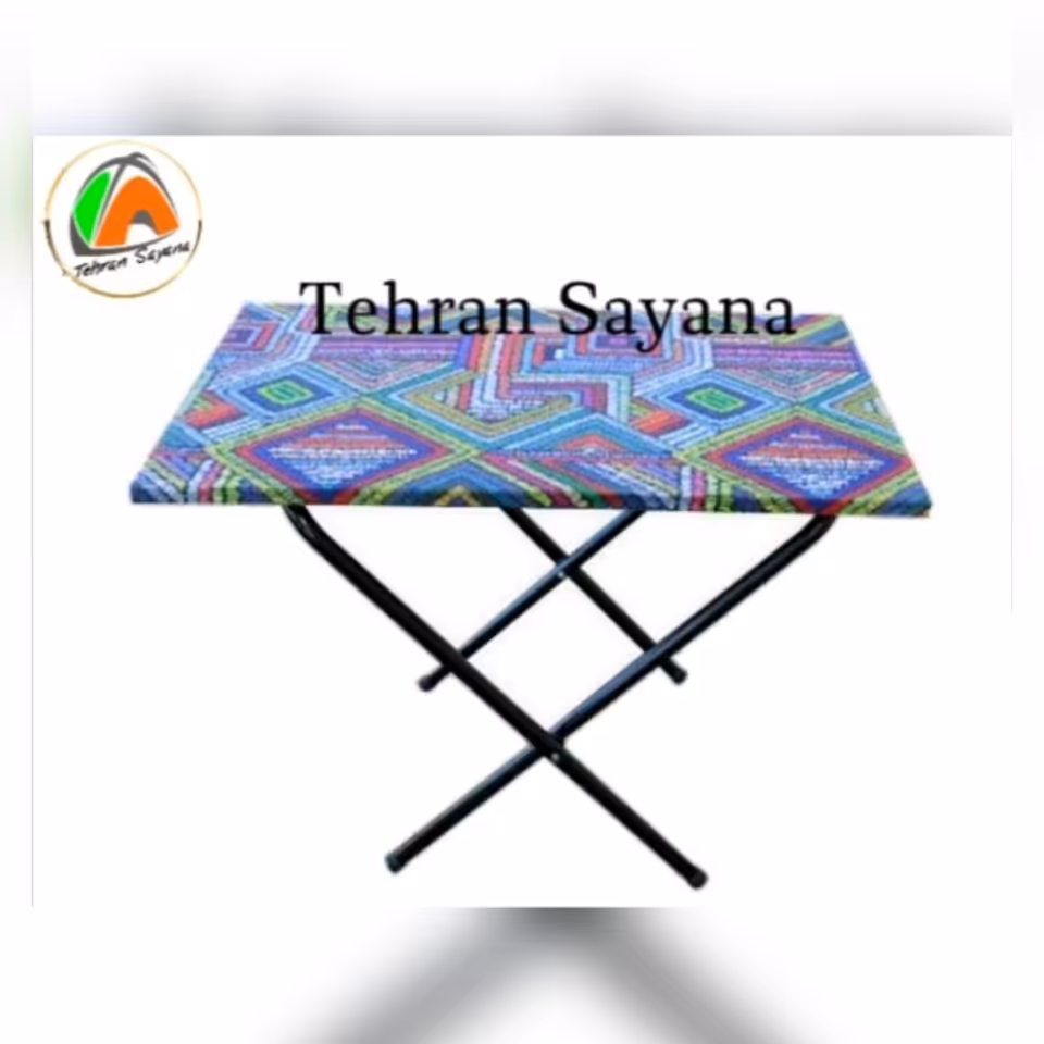 میز MDF تاشو مسافرتی سه حالته با روکش طرح سرخپوستی نانو برزنت ضد آب سه بعدی تهران سایانا 