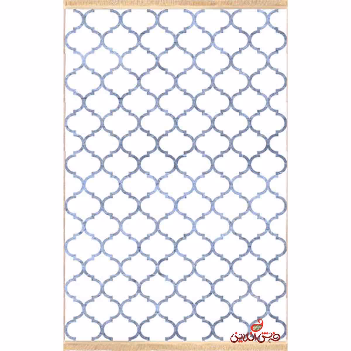 فرش ماشینی کلاریس کلکسیون مدرن کد 100450 طرح مراکشی سفید