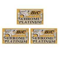 تیغ یدک بیک مدل Platinum Chromium Double Edge مجموعه 3 عددی