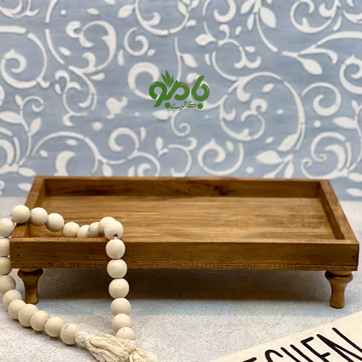 باکس چوبی رایزر مستطیل گردو بزرگ