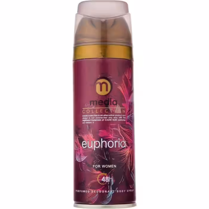 اسپری بدن زنانه مدیا مدل ایفوریا حجم 200 میلی لیتر