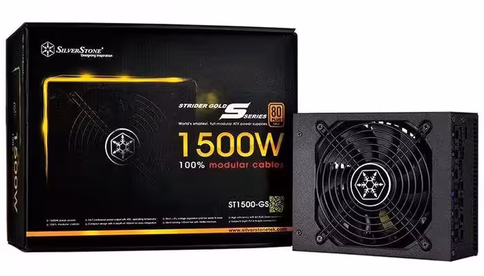 منبع تغذیه کامپیوتر سیلوراستون مدل Strider Gold S SST-ST1500-GS