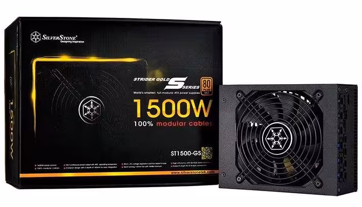 منبع تغذیه کامپیوتر سیلوراستون مدل Strider Gold S SST-ST1500-GS