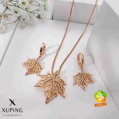 نیم ست مارک ژوپینگ مجلسی مدل برگ