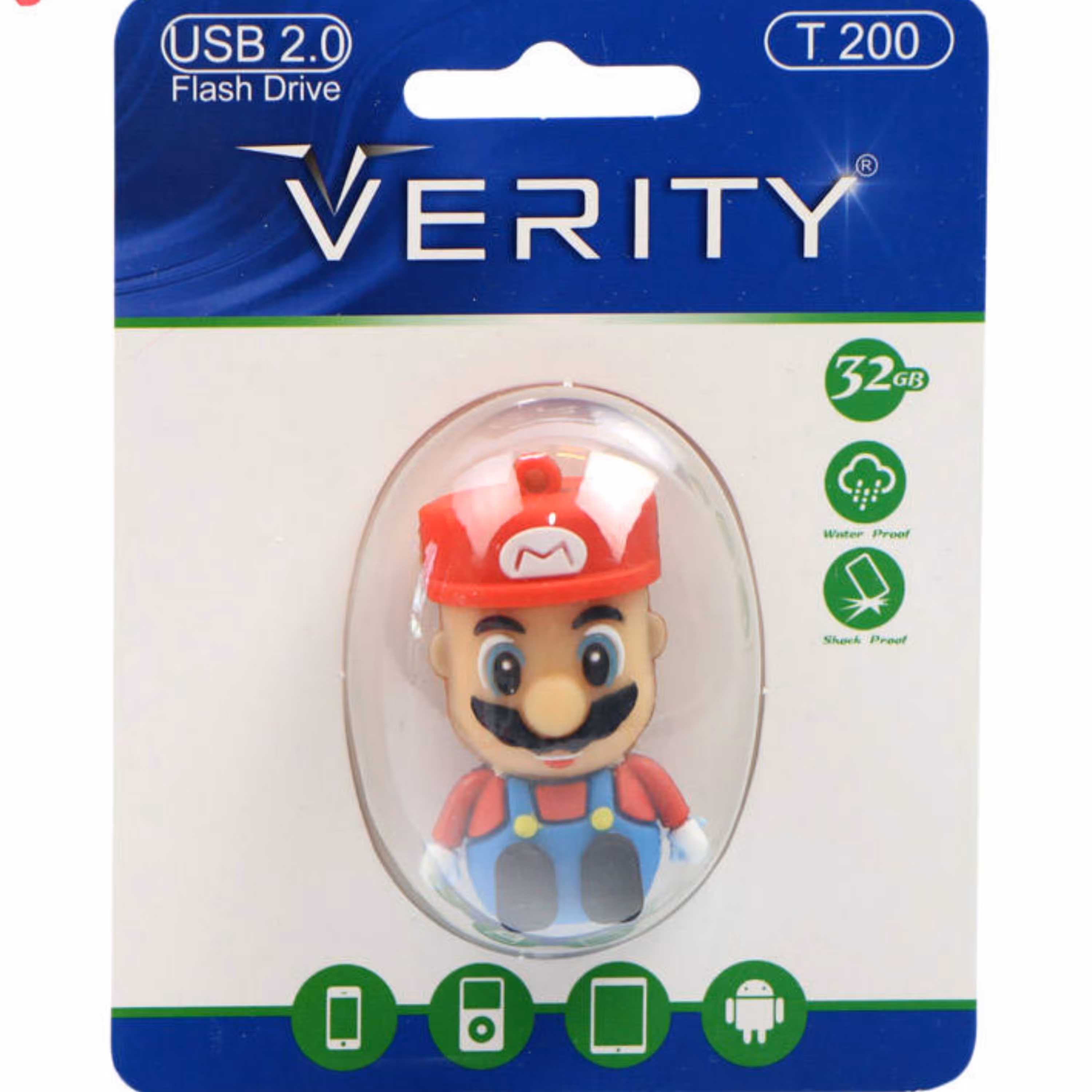 فلش 32GB USB 2.0 Verity T200 با گارانتی مادام العمر