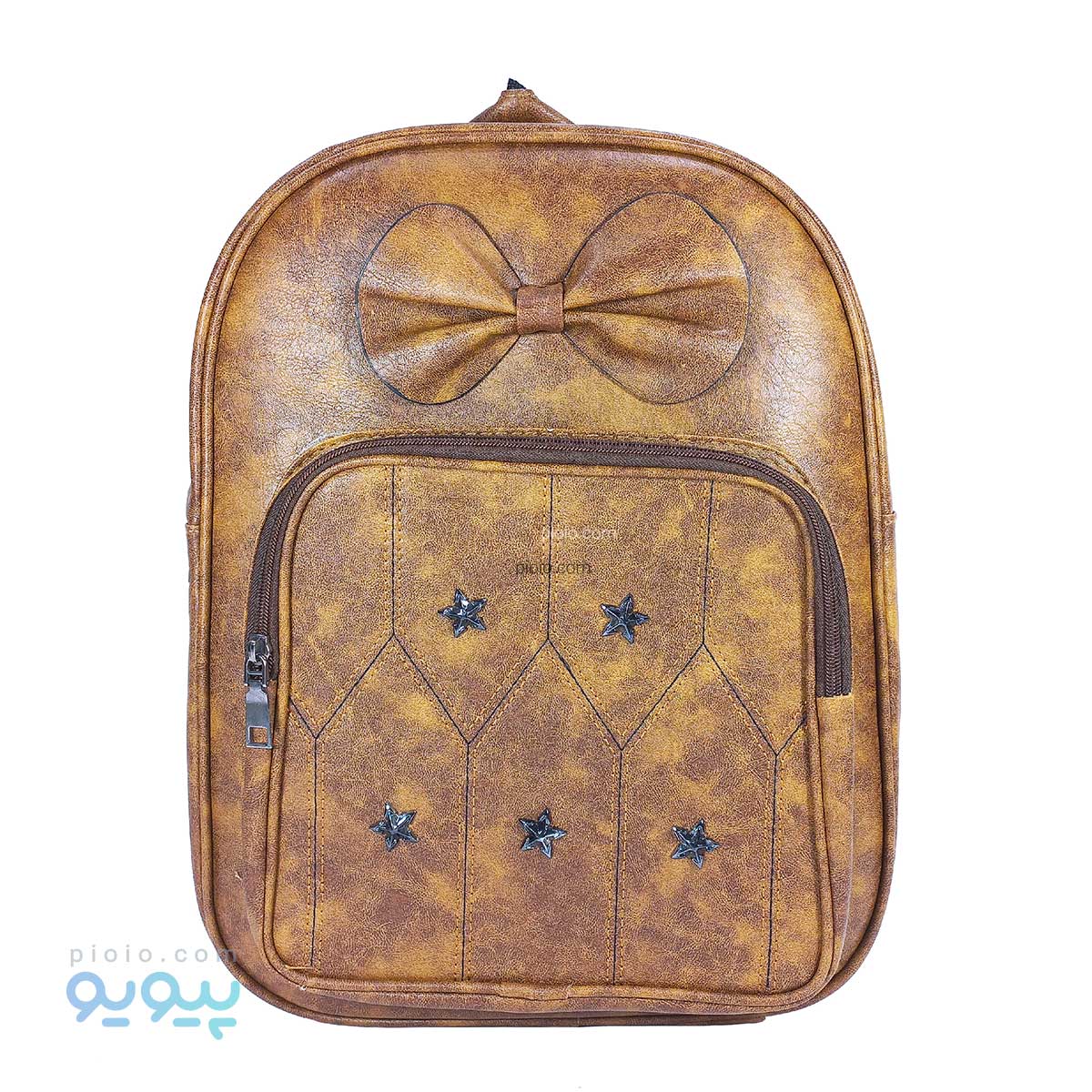 کوله پشتی چرم مصنوعی پاپیونی