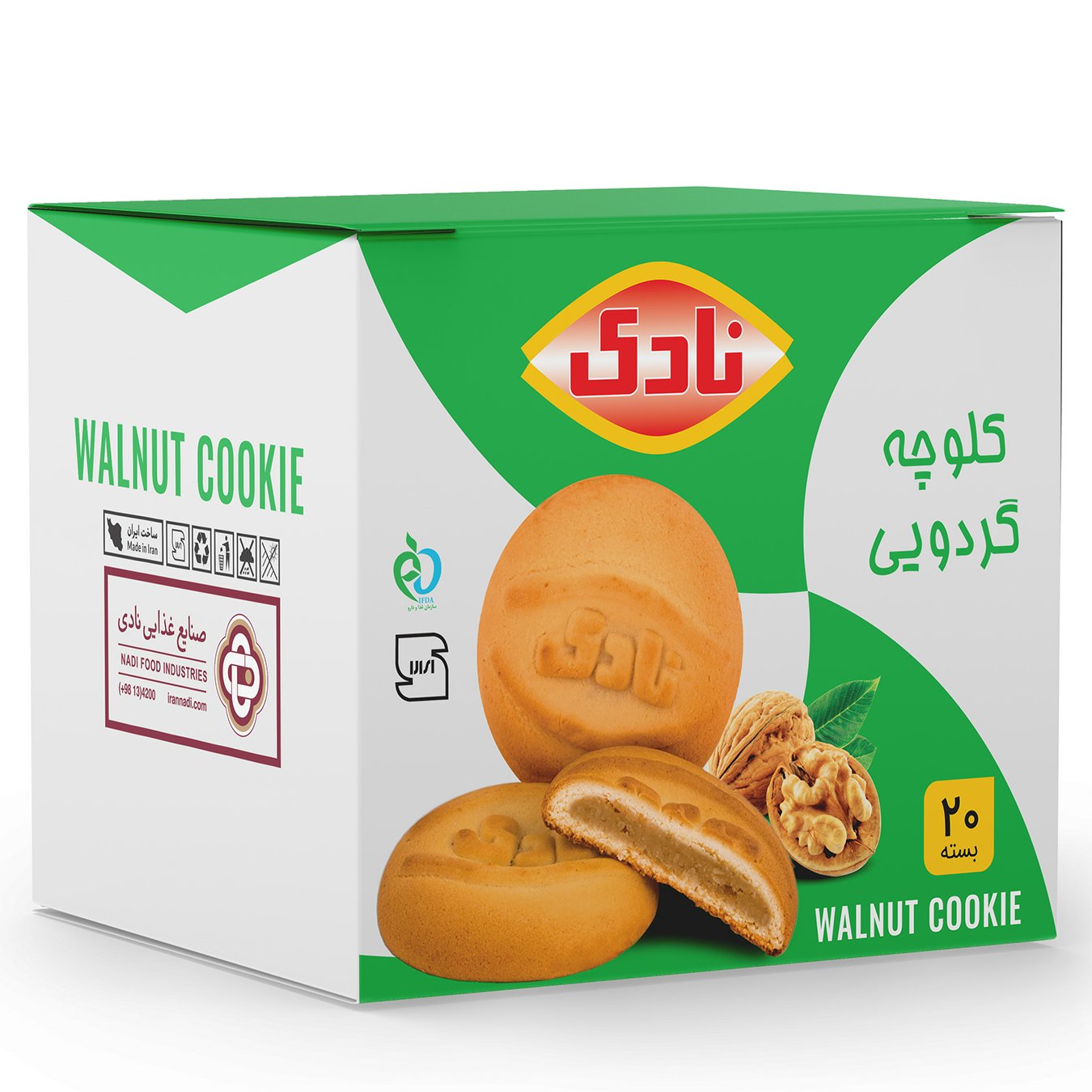 کلوچه کارتنی نادی 40تایی(20جفت)