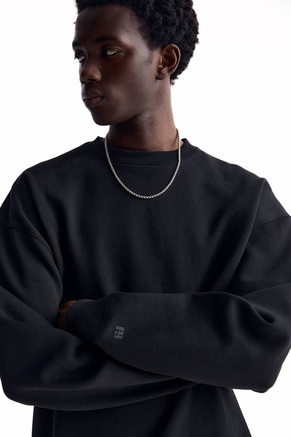 سویشرت مشکی مردانه اصلی دوچرخه اورجینال Pull Bear Pull & Bear