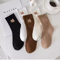 جوراب ساقدار خرسی،در 5 طرح (مشکی،سورمه ای،سفید،کرم،طوسی)،مناسب فصل سرما