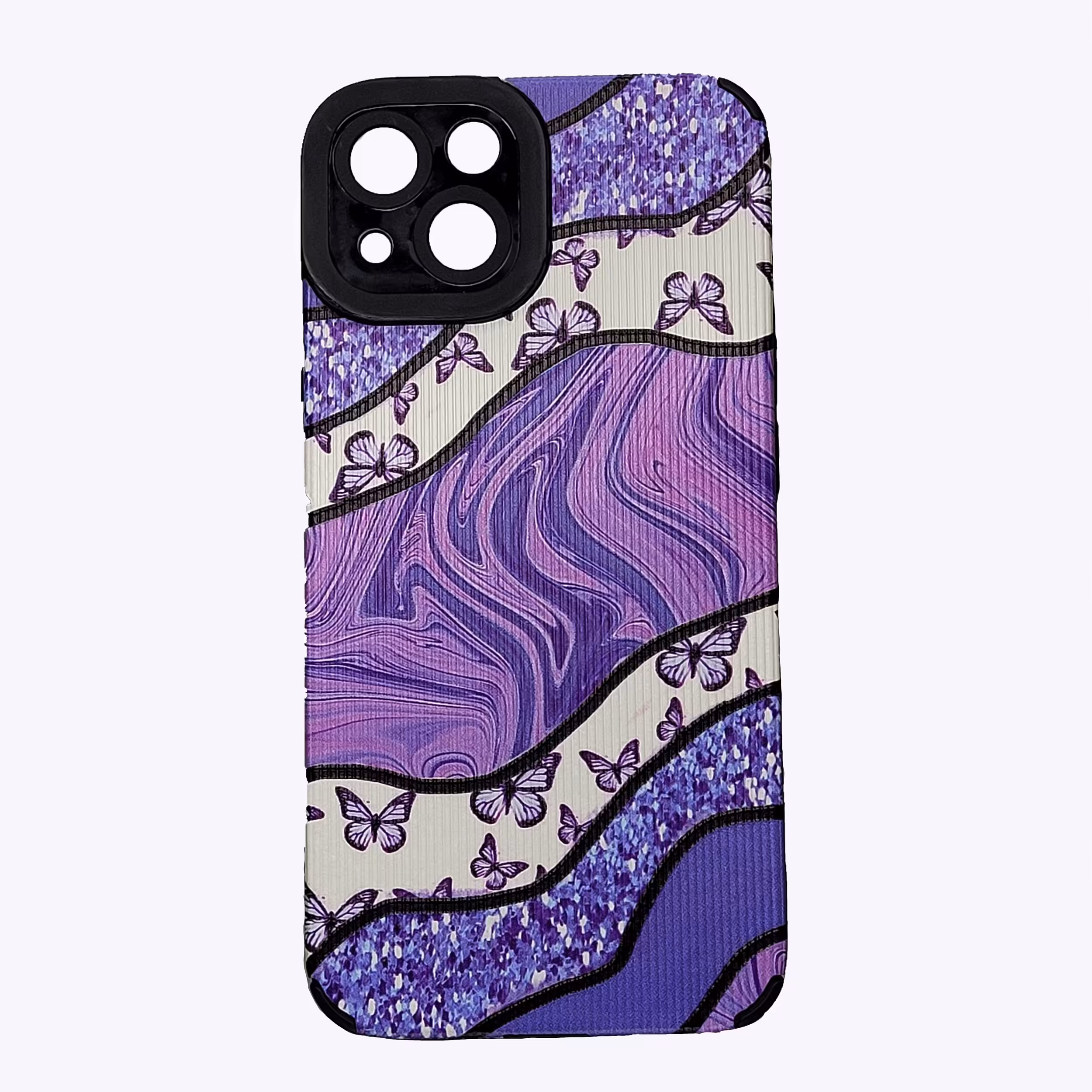 قاب گوشی مدل کبریتی طرح پروانه  ( آیفون 13 ) 