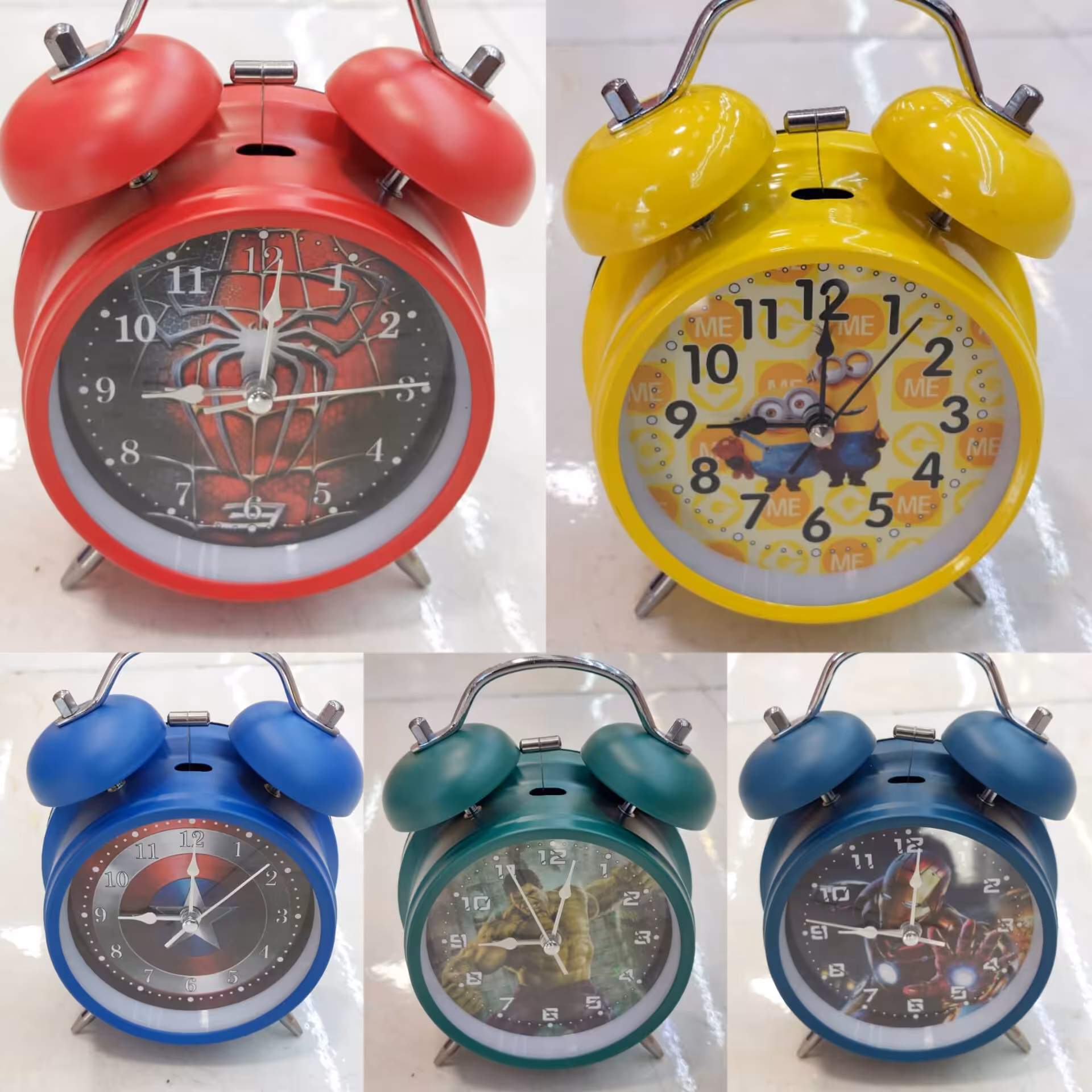 ساعت زنگدار  ساعت شماته ای ساعت رومیزی ساعت اتاق کودک ساعت پسرانه 