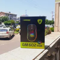 موس گیمینگ از برند گرین مدل gm602 با سیم مشکی