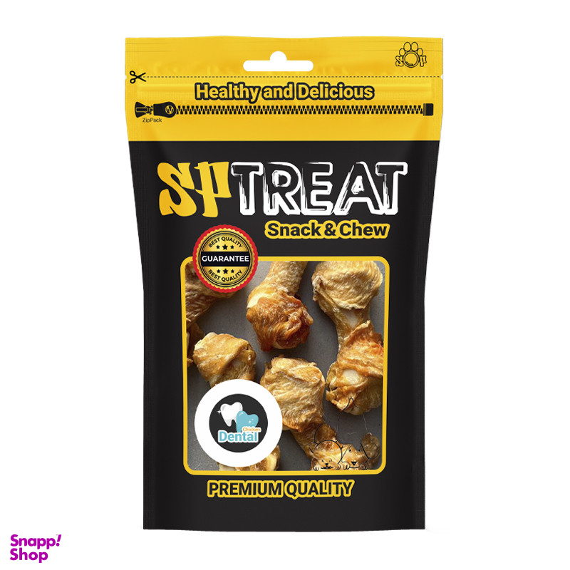 تشویقی سگ اس پی مدل Chicken Wrap Knotted D190 وزن 100 گرم بسته 5 عددی