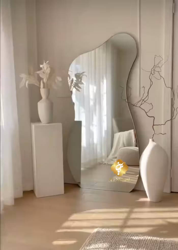 آینه قدی مدل دفرمه زی زی گولو | ابعاد 180*80 | زیر کار ام دی اف |‌ آینه کریستال - آینه اول