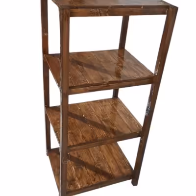 استند چهار طبقه ی چوبی با عمق زیاد