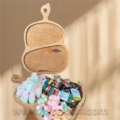 اردو خوری چوبی طرح کدو 2 خانه