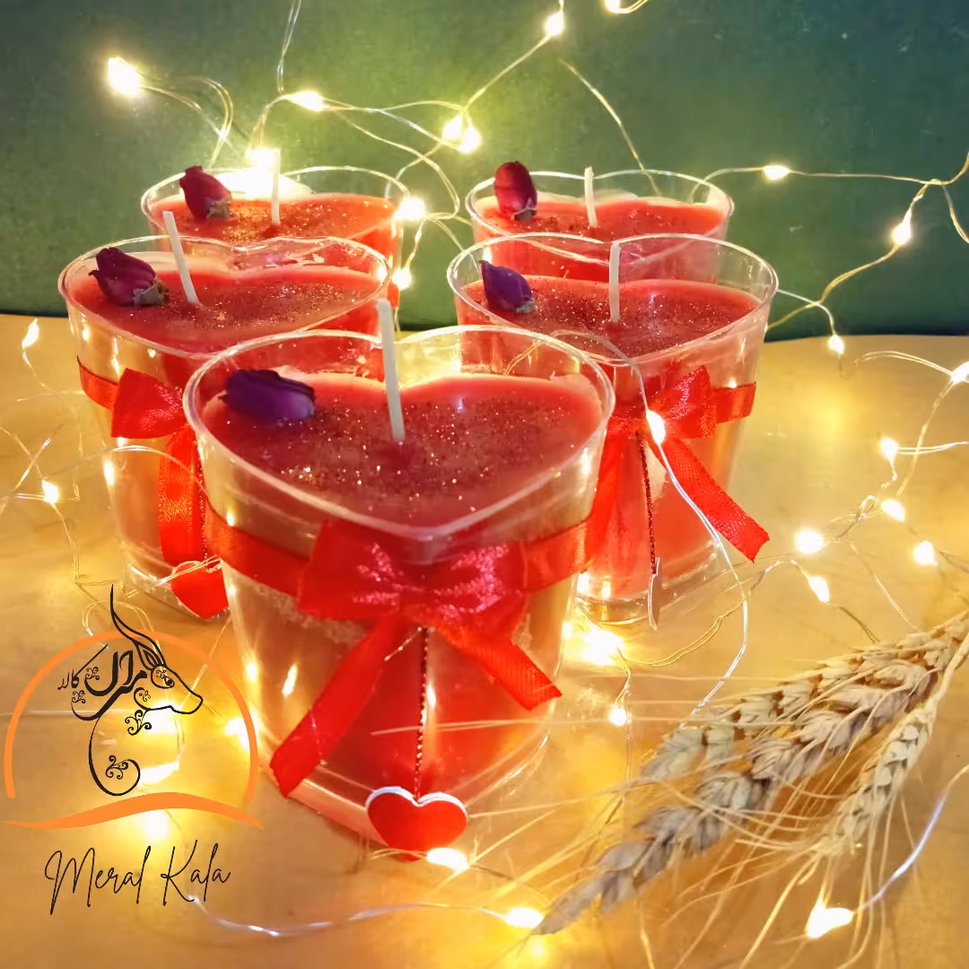 شمع قلبی قرمز بدون پایه ویژه ولنتاین عقد عروسی نامزدی سالگرد ازدواج 