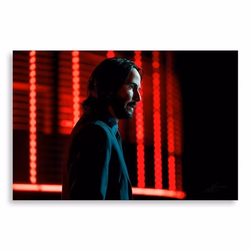 تابلو شاسی طرح فیلم John Wick Keanu Reeves مدل NV0378