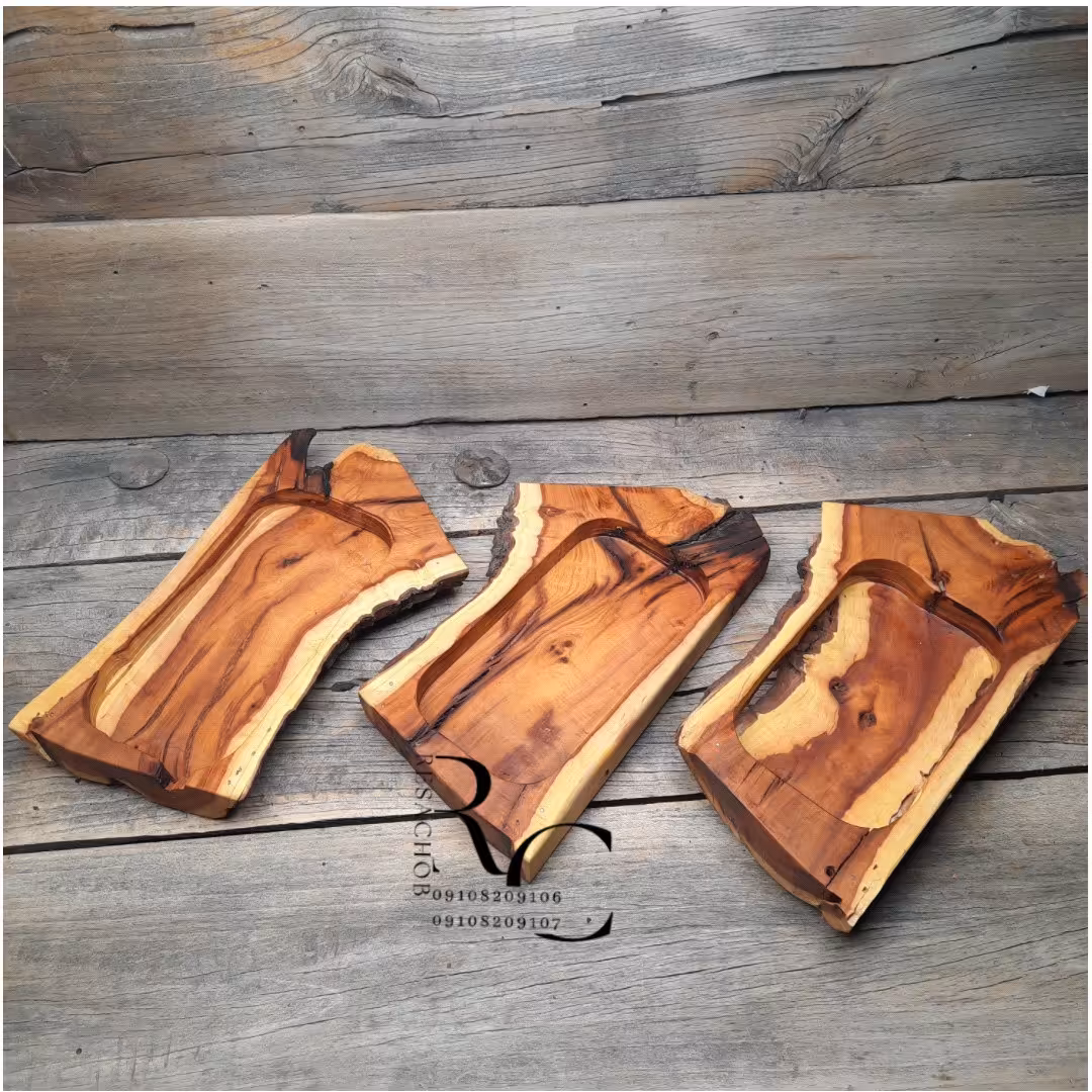 ظروف سرو و پذیرایی چوبی سه تیکه مدل C1281