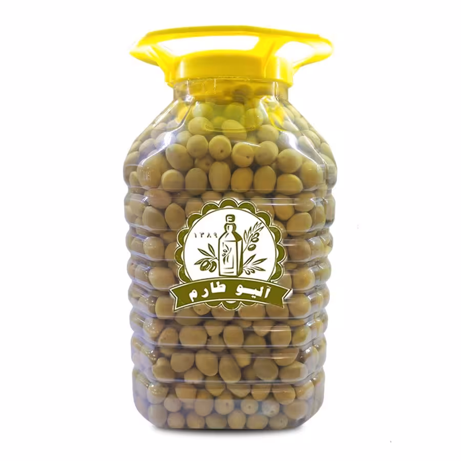 5کیلو زیتون کنسروی سایزویژه اصل طارم ارگانیک چرب روغنی .معطر شده با لیموسنگی و روغن زیتون و ادویه کوهی