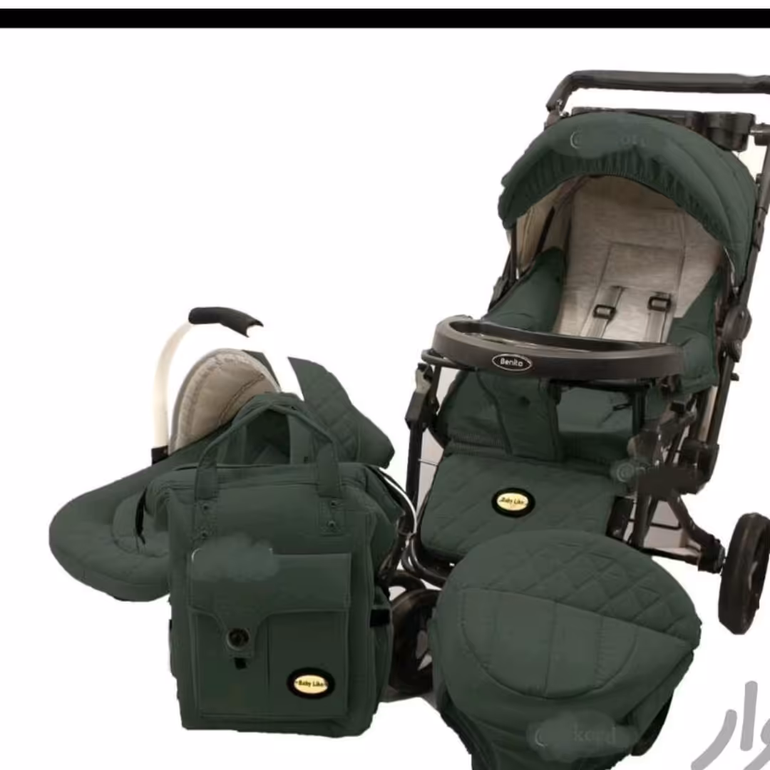 ست سه تکه بیبی لایک کیف و رورویک یوگی و کالسکه ارابه