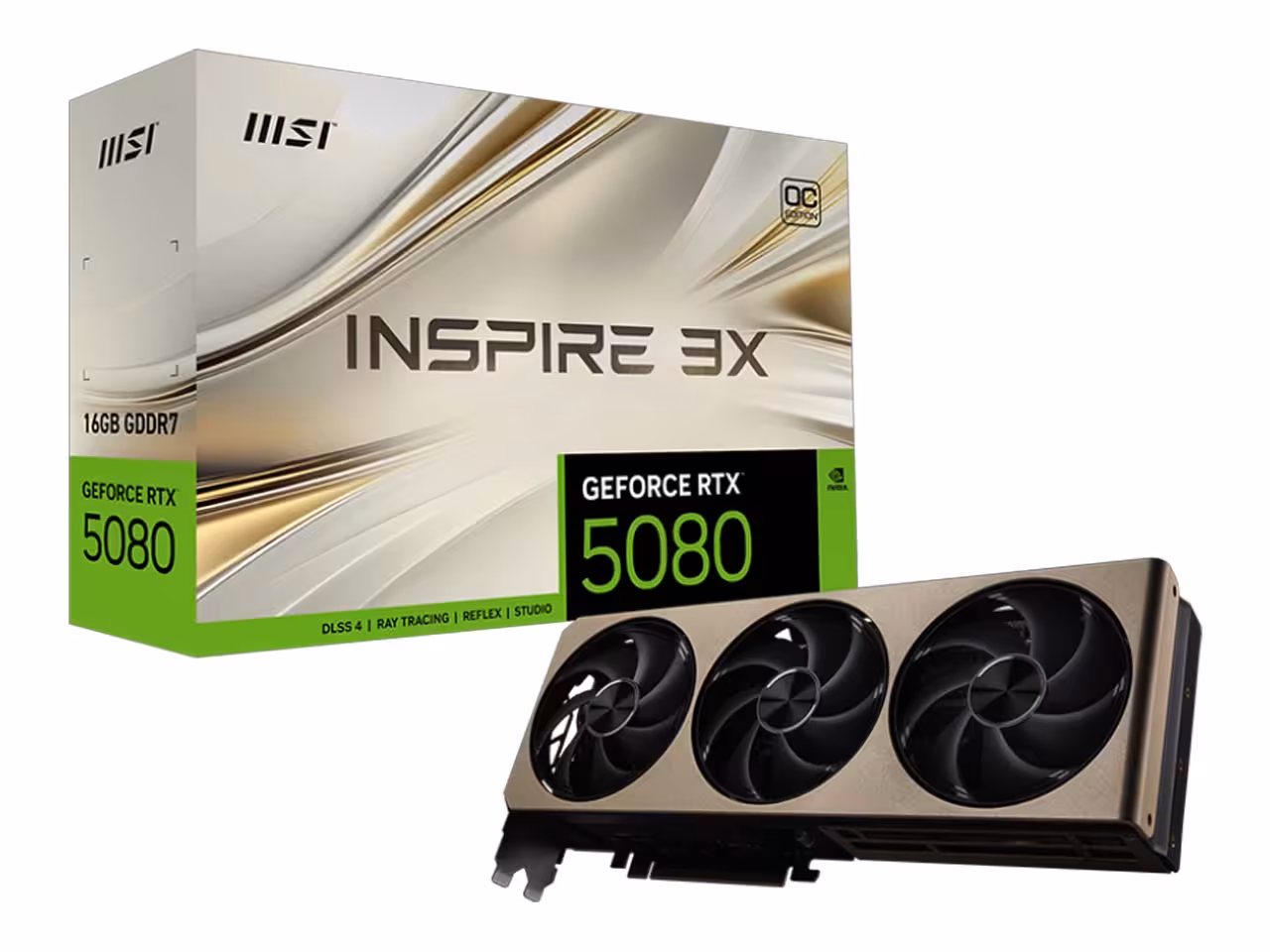 کارت گرافیک ام اس ای GeForce RTX 5080 INSPIRE 3X OC 16GB