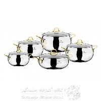 سرویس 10 پارچه استیل سوفرام مدل لینا طلایی - LUNA GOLD