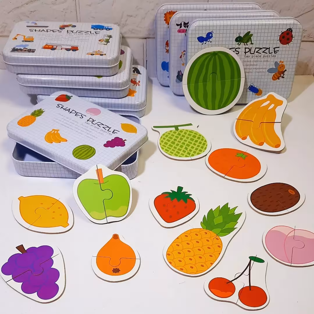 پازل دو تکه چوبی میوه 