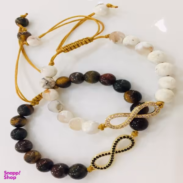 دستبند ست طرح بی نهایت مجموعه ۲ عددی