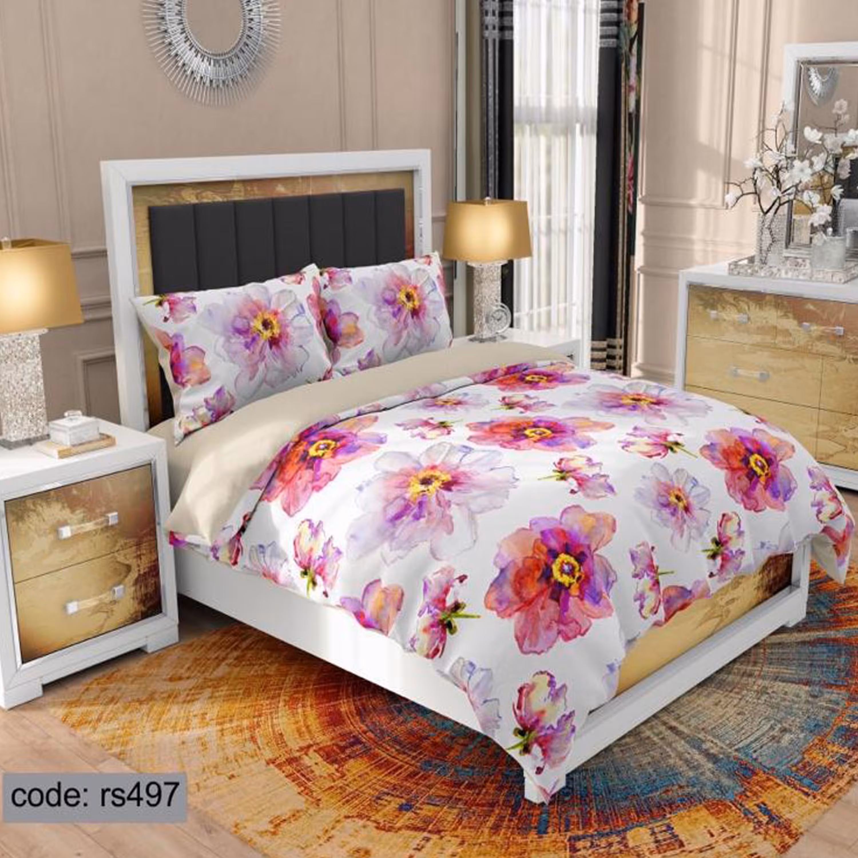 سرویس روتختی 2 نفره تنسل چاپی برندترک لند(Turk Land) rs 497