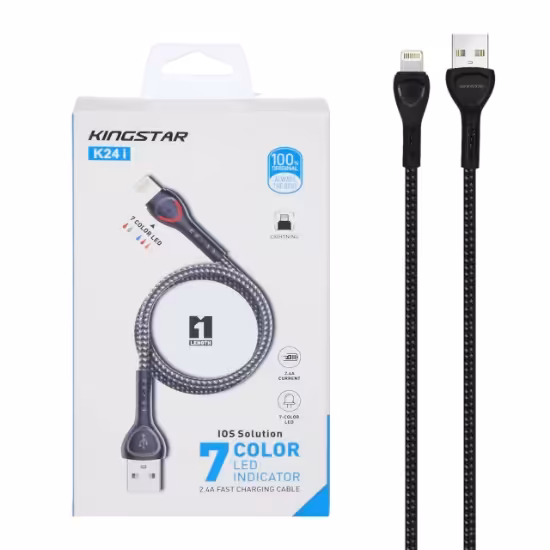 کابل تبدیل فست کینگ استار آیفون مدل K24 i