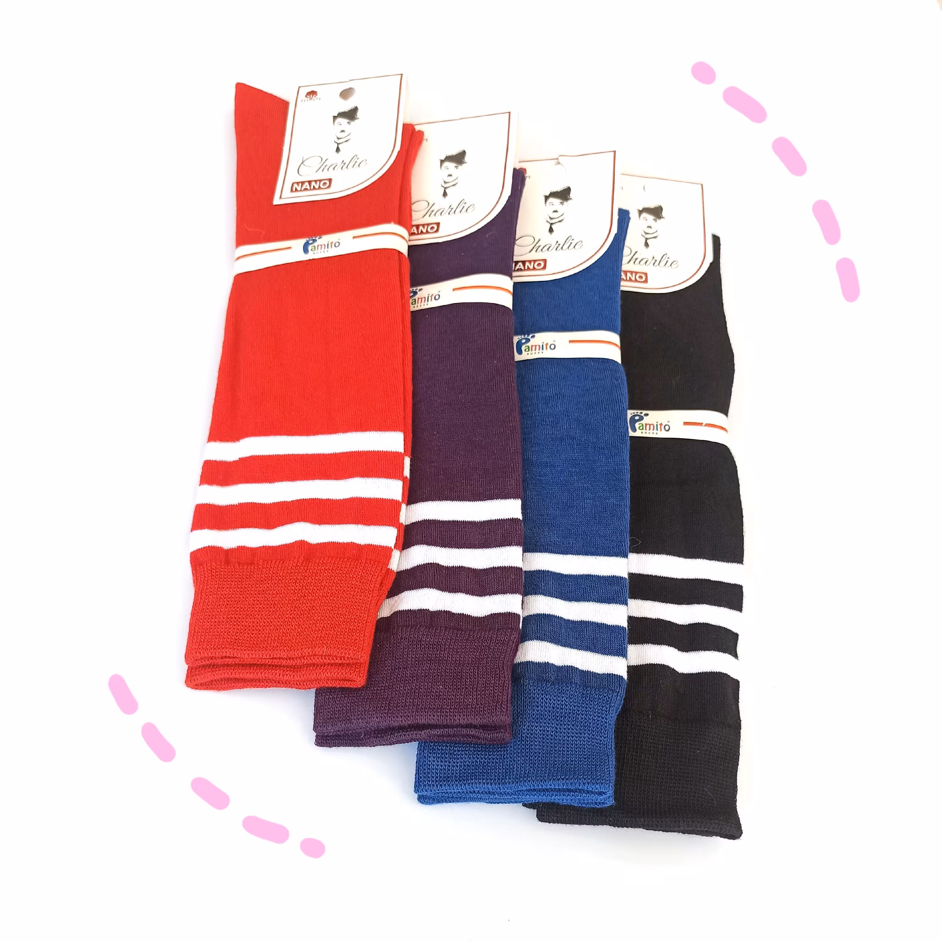 جوراب زیرزانو خطدار  اسپورت