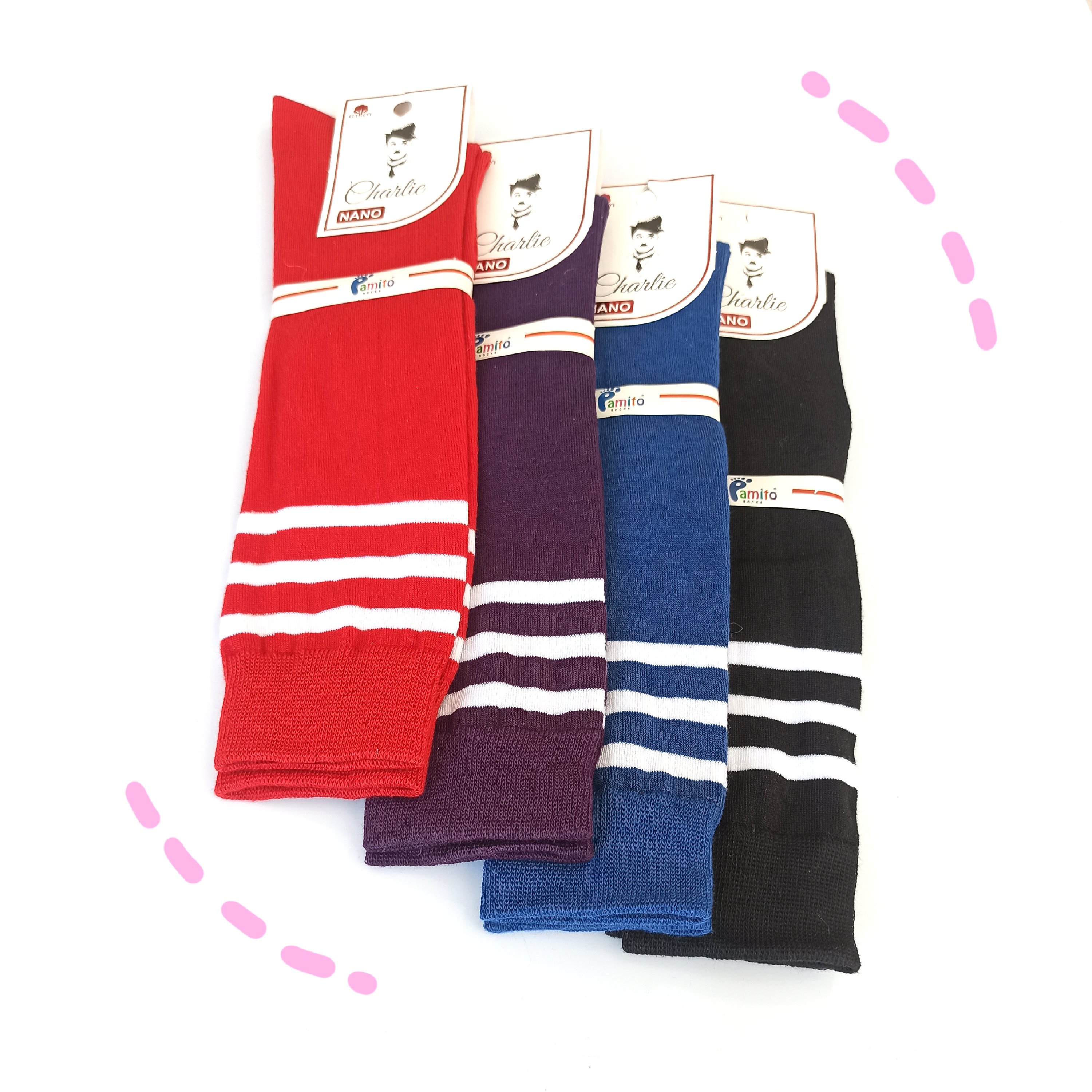 جوراب زیرزانو خطدار  اسپورت