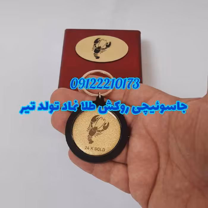 جاسوئیچی ورق طلا نماد ماه تولد تیر