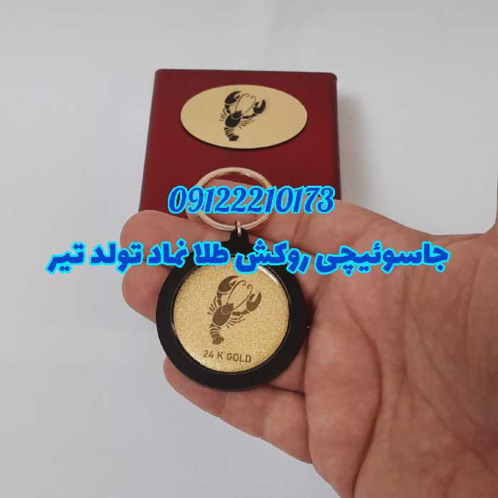 جاسوئیچی ورق طلا نماد ماه تولد تیر